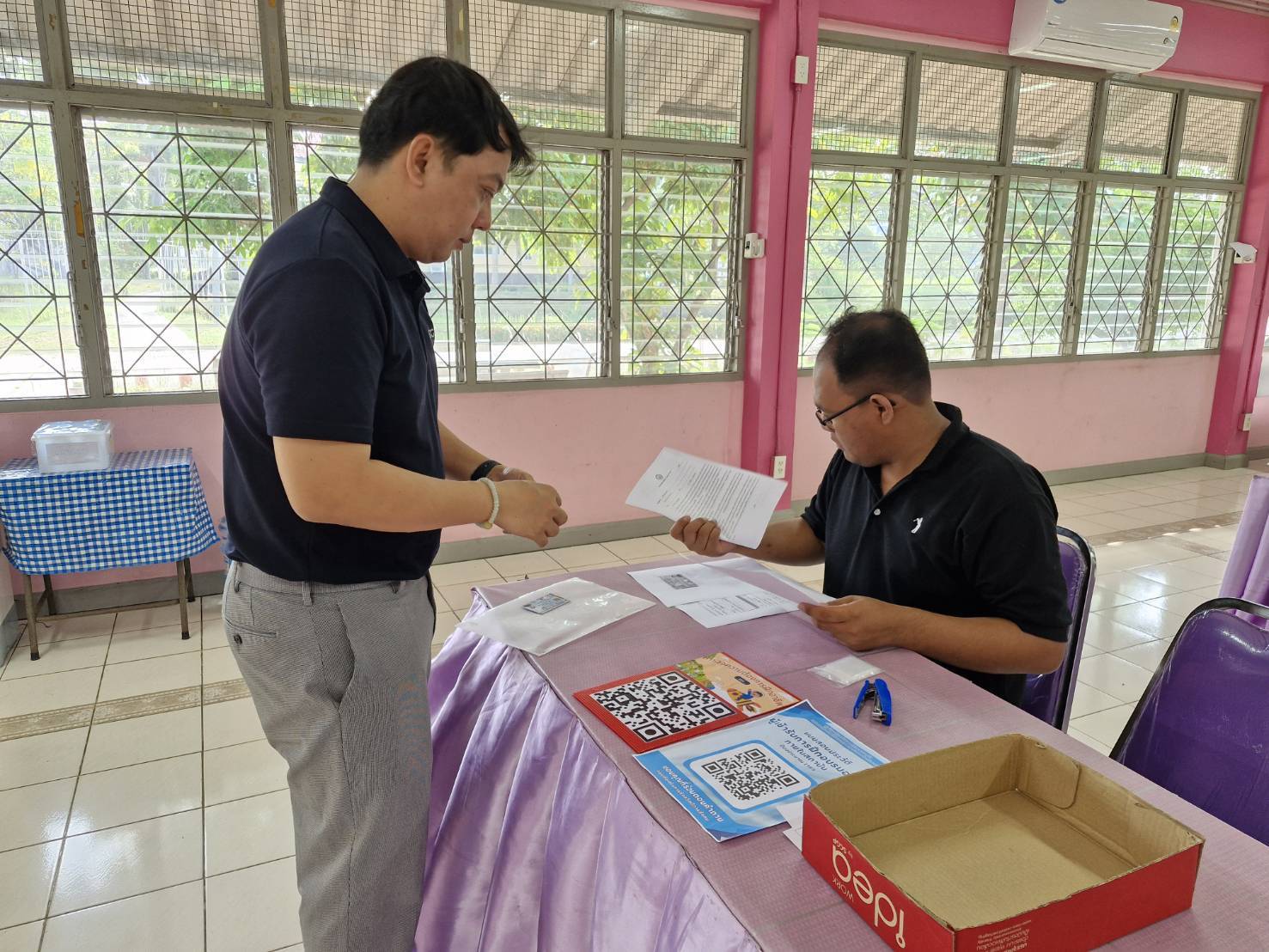 รับรายงานตัวและปฐมนิเทศผู้เข้ารับการฝึกอบรมอาชีพ