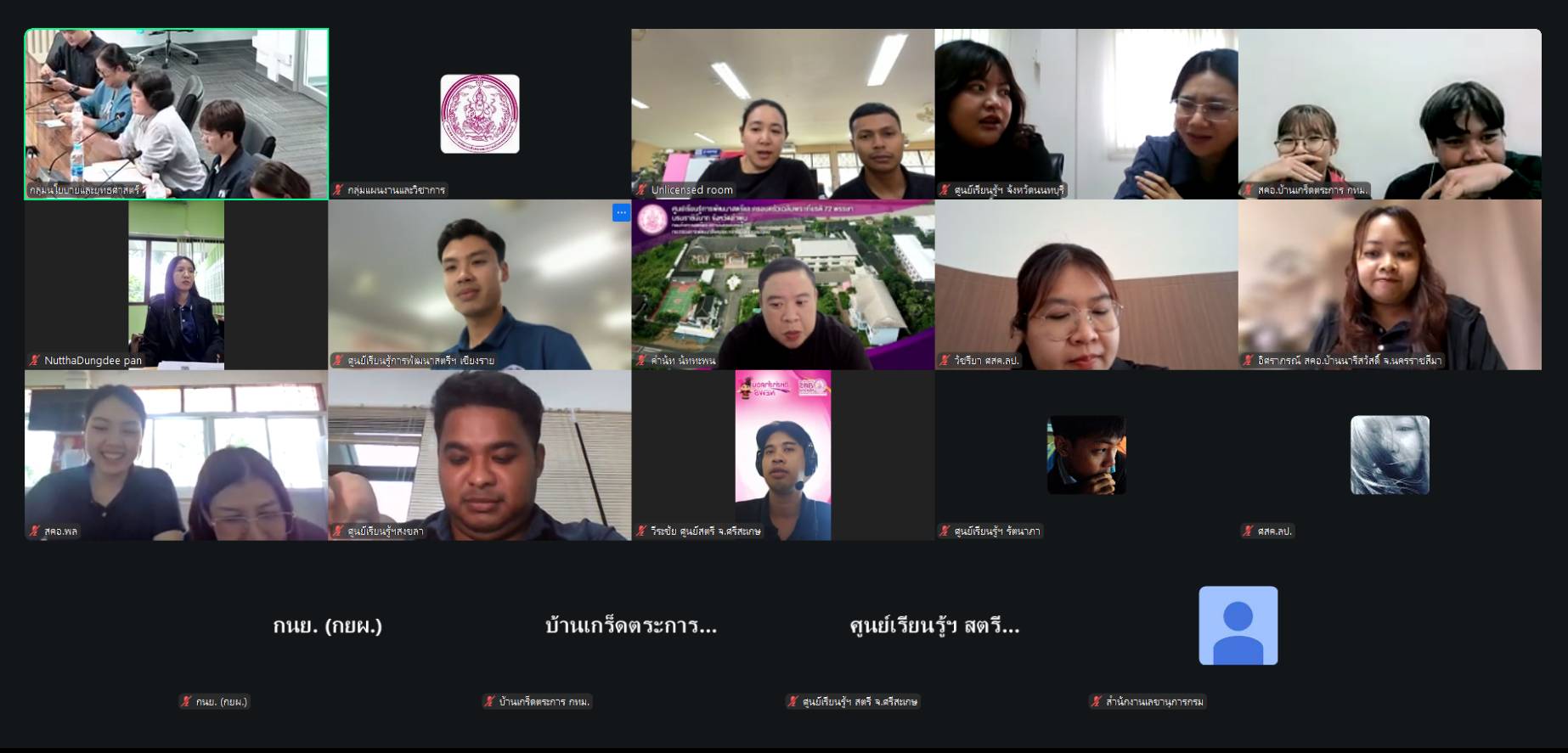 ร่วมการประชุมวิเคราะห์ข้อมูลการแลกเปลี่ยนเรียนรู้การสัญจรนวัตกรรม