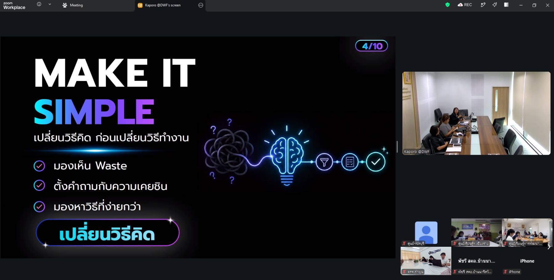 ร่วมกิจกรรมแบ่งปันความรู้ (Knowledge Sharing) ในหัวข้อ “Make it Simple, We did it”